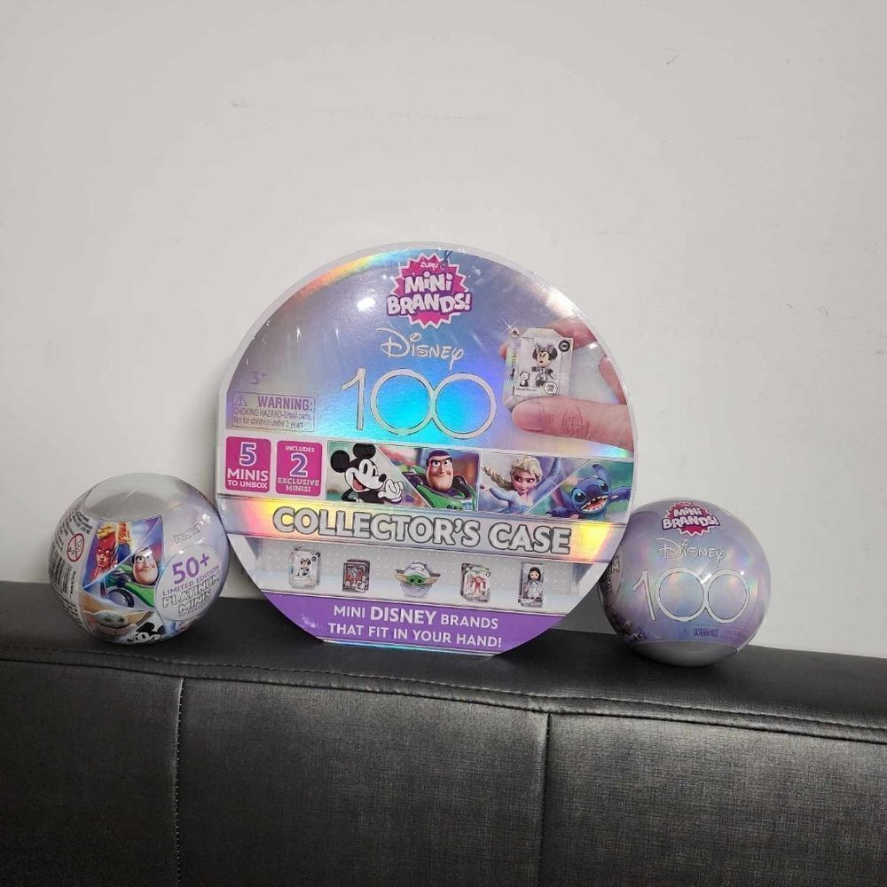 Disney 100 Limited Edition Platinum Mini Brands Zuru Collector Case & 2 Balls